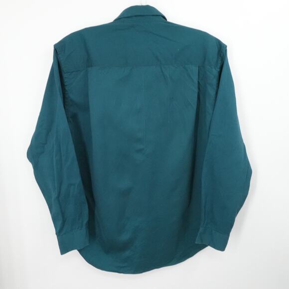 Romeo Gigli Shirt Mens 42 Green Textured Luxury Business Office Button Pock - Picture 2 of 13